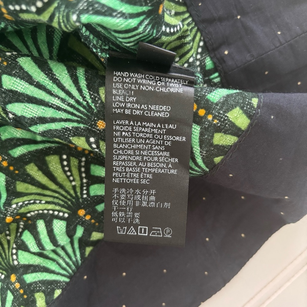 Anthropologie Green and Black Patterned Whimsy Holiday Midi Dress - Picture 6 of 11